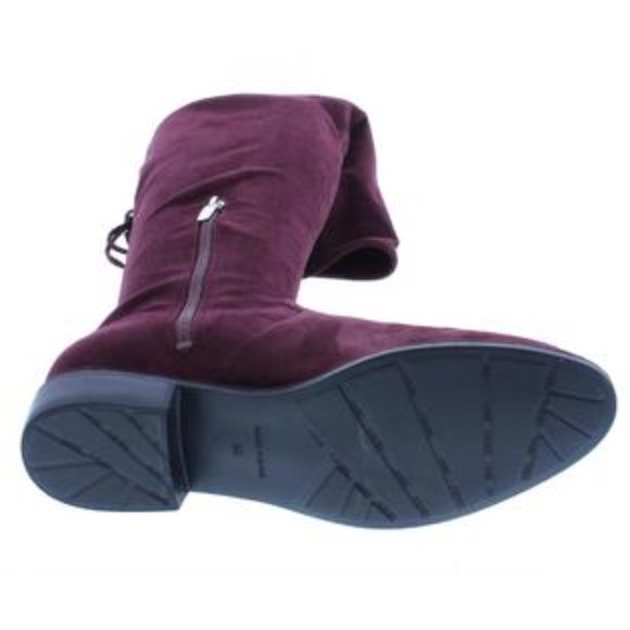 NEW Marc Fisher Dark Red Over-The-Knee Boots 5.5M - Picture 2 of 3